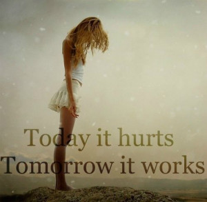 Simple and short workout motivation quote. Today it hurts. #motivate ...