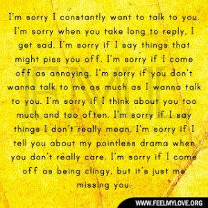 sorry i constantly want to talk to you i m sorry when you take ...