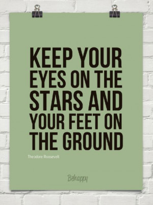 ... on the stars and your feet on the ground by Theodore Roosevelt #411