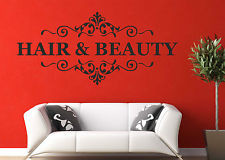 Hair & Beauty Wall Art Quote Sticker Hair Beauty Salon Hairdresser ...