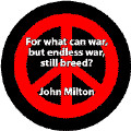 anti war quote war breeds endless war peace sign button anti war quote ...