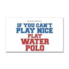 Water Polo Slogan Rectangle Sticker for