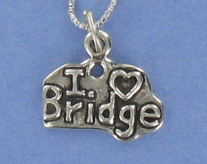 ... Love Bridge Sterling Silver Necklace on Card with Inspirational Quote