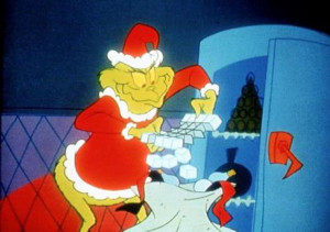 Grinch steals all the food in Dr. Seuss How the Grinch Stole Christmas