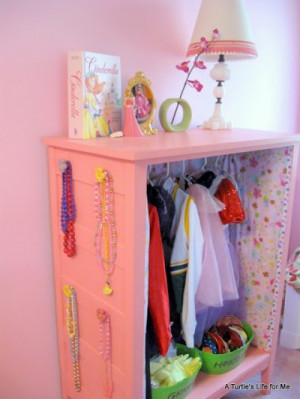 ve turned an ordinary dresser into a dress up center for little girls ...