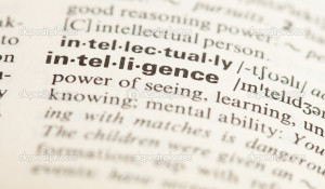 Intelligence word - Stock Image