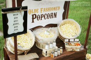 Gourmet Popcorn Wedding Buffet