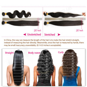 S07 Brazilian Remy Human Hair Nature Curly Extension Unprocessed 3 ...