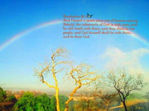 Bible Verse - rainbow, bible verse, scripture, sky, jesus, christian