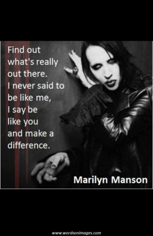 Marilyn manson quotes