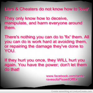 Hate Liars And Cheaters