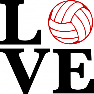 Love Volleyball Vinyl Decal – Two Color