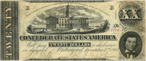 Description Twenty Dollar Bill Confederate States Of America 1864jpg