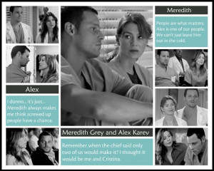 Grey's Anatomy Meredith and Alex: Dark and Twisty Friends