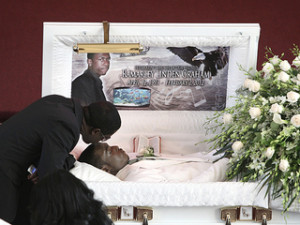 This is a sad situation, look at the photos of the casket. Such a sad ...