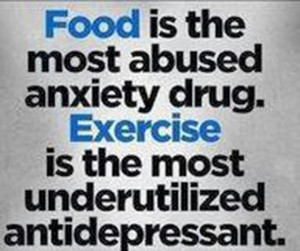 Food and exercise will help depression