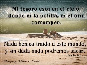 Tengo un palacio en el cielo, donde habitare eternamente.