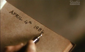 This chapter starts with the protagonist that is writing on his diary ...