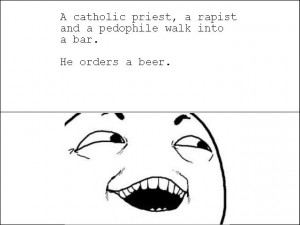 Catholic haters gonna hate ... when he orders a beer
