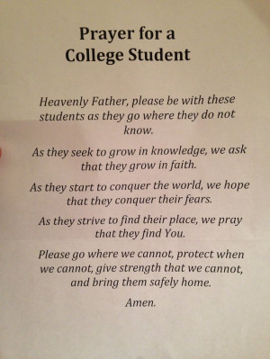 Prayer for college students