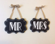 Mr and Mrs Chalkboard Chair sign, g reat gatsby chalkboard, gatsby ...