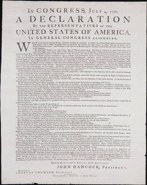 Yale University's copy of an original Dunlap Broadside,