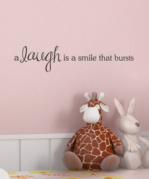 Laugh is a Smile Wall Quotes™ Decal