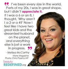 ... more body images healthy body image woman melissa mccarthy quotes body