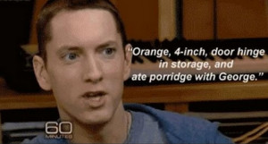 No one word perfectly rhymes with orange, but Eminem reminds us that ...