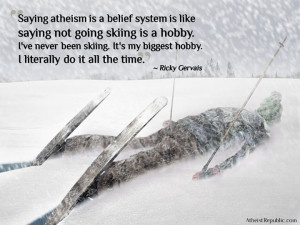 Atheism is a belief system as much as not going skiing is a hobby