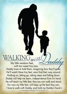 Walking with Daddy! My son has the BEST Daddy :) More