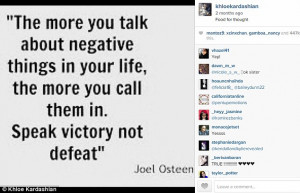 Food for thought': Just one of many 'inspirational' posts from sister ...