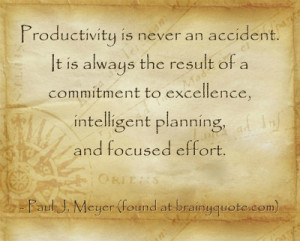 Productivity Quotes Quote - productivity is never
