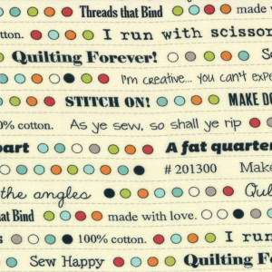 Bobbins & Bits Quilt Quotes Fresh Linen