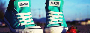 Converse Allstar Shoes And Strawberry Facebook Cover Photo