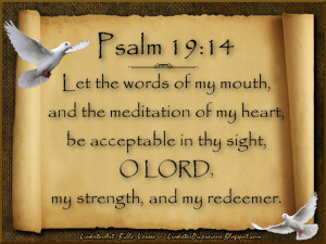 LinksterArt Bible Verses: Psalm 19:14