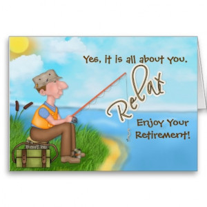 Gone Fishing - with Verse - Retirement Cards