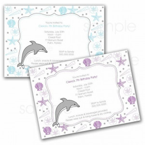 Dolphin Birthday Pool Party Invitation / by lemontreecards, $12.00