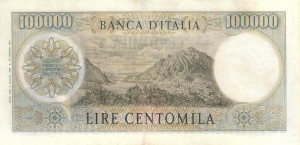 1967 100000 Lire Alessandro Manzoni R3 350 00 100000