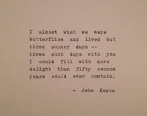 John Keats Quotes John Keats Quote Typed on