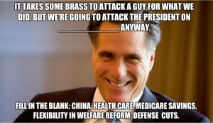 Mitt Romney: It takes some brass to attack a guy for what we did, but ...