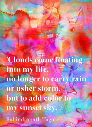 Clouds come floating into my life no longer to carry rain or usher ...