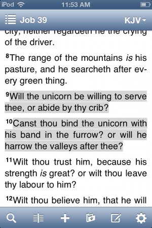Unicorns are in the Bible