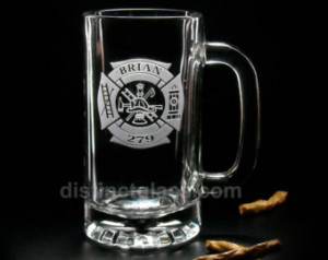 Gifts for Groomsmen - FIRE DEPARTME NT BEER Mugs - Personalized Etched ...