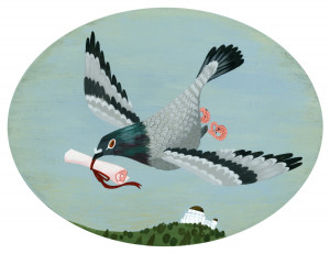 Brigette Ballager , Carrier pigeon