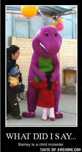 Barney #purple dinosaur #pedophile