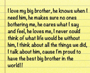 Love My Big Brother Quotes Tumblr I love my big brother