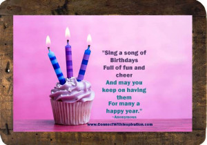 Birthday Quote About Sing A Song Of Birthday