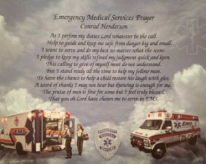 EMS or EMT Personalized Pr ayer Great for Birthday Christmas Thank You ...