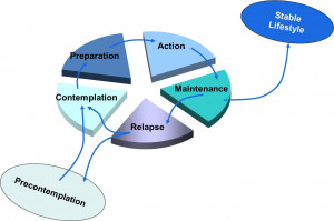 Illustration of the Transtheoretical Model of Behaviour Change